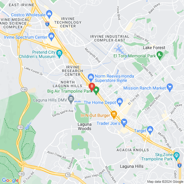 Mohebbi Wellness Center location map: 23441 South Pointe Dr. Suite 170, Laguna Hills, California