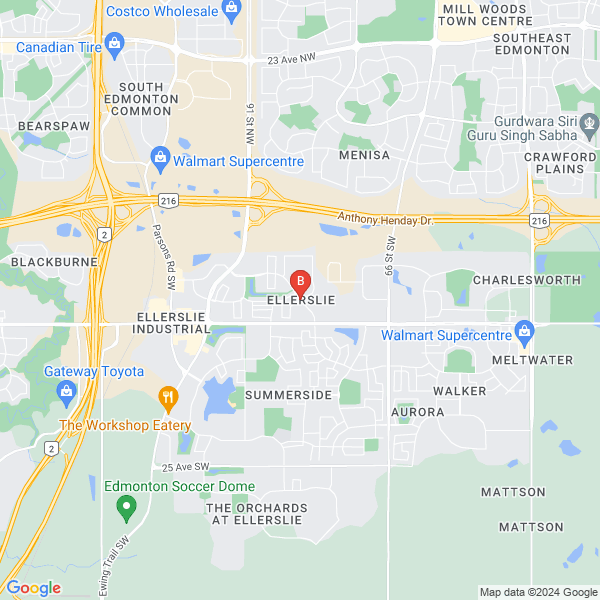 New Video Marketing location map: Ellerslie, Edmonton, AB