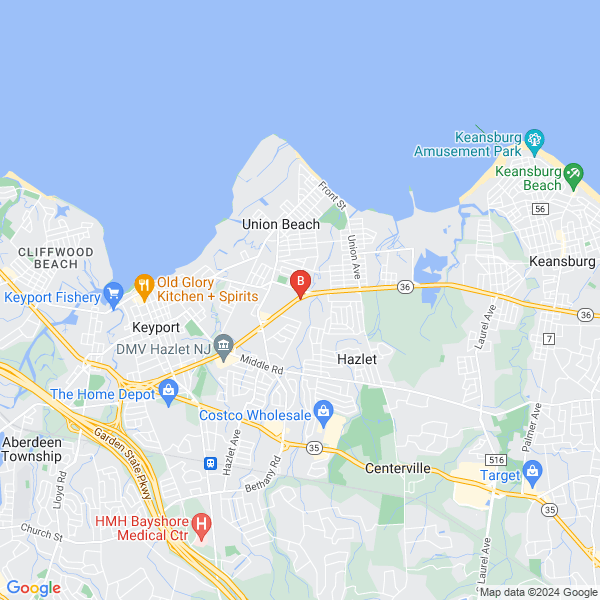 Cranial Center location map: 984 Highway 36, Hazlet, New Jersey