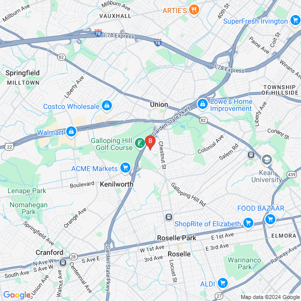 Roeland Bathroom Upgrades location map: 102 Jean Terrace, Union, NJ