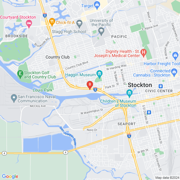 Greener Solutions Heating & A/C location map: 1818 West Fremont Street, Stockton, California